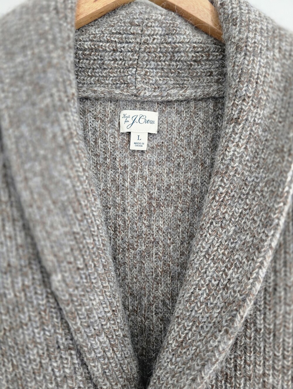 J.Crew Double Breasted Shawl Collar Cardigan Sweater Men Medium Wool Blend Large - Picture 5 of 10